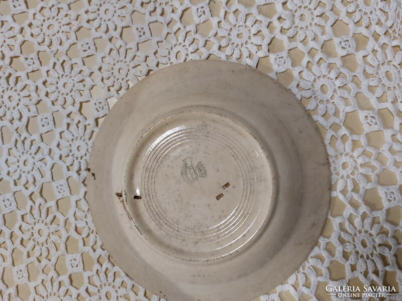 Porcelain wall plate, wall bowl, with folk floral motif