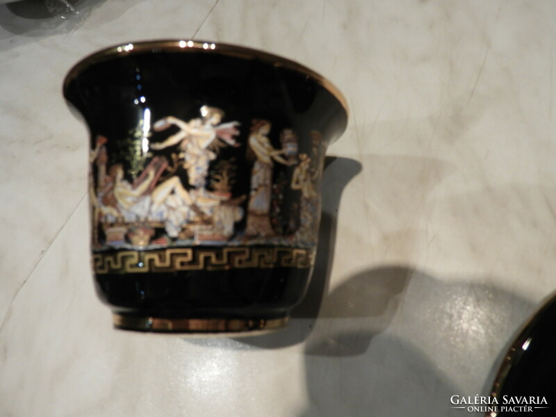 Greek 24 carat gilded tea cup
