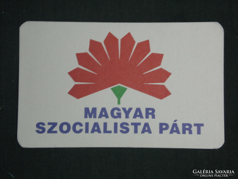 Kártyanaptár, politika, MSZP párt,1995,   (2)