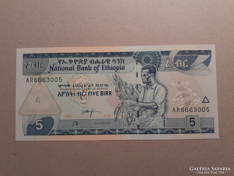 Etiopia-5 Birr 1998 UNC
