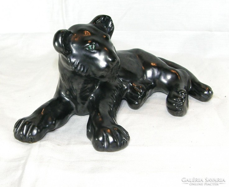 Lion cub - unmarked Izsépy pottery
