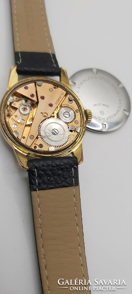 Rare, very beautiful oriosa ffi wristwatch (bronze structure with 15 stones, gilded dial)