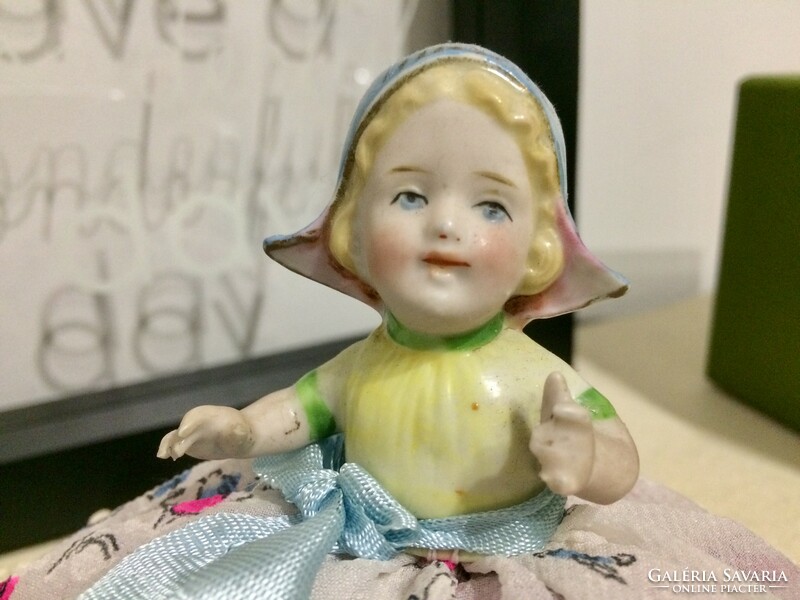 Vintage porcelain needle doll