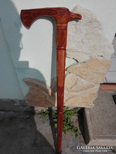 Carving. Walking stick decorated with carving (1976) 86 Cm.