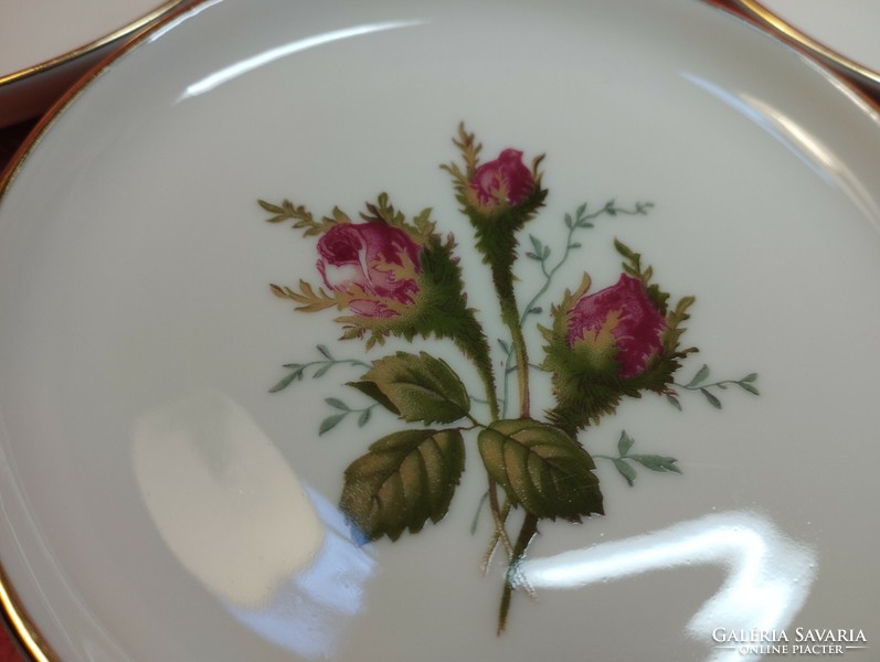 Rosenthal, 6 db. rózsamintás kicsi tál, tányér
