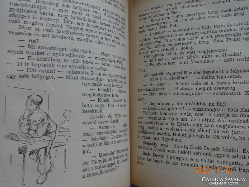 Gergely márta: ksí a bors - an old youth novel with scribbled drawings of a winemaker (1956)