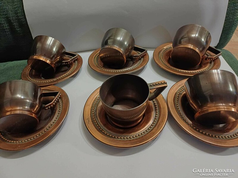 Retro craftsman copper coffee and mocha set