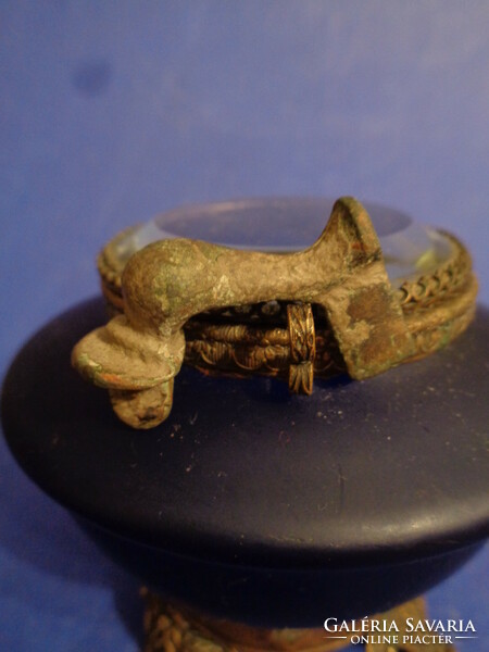 Ancient bronze fibula - clothespin