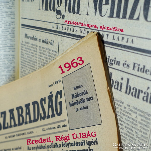 1963 December 11 / people's freedom / birthday :-) original, old newspaper no.: 25215