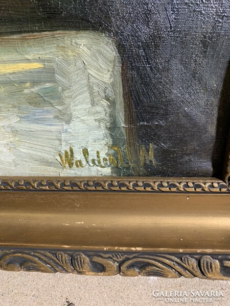 Waldeck m. Oil with sign, still life on canvas, 63 x 80 cm.