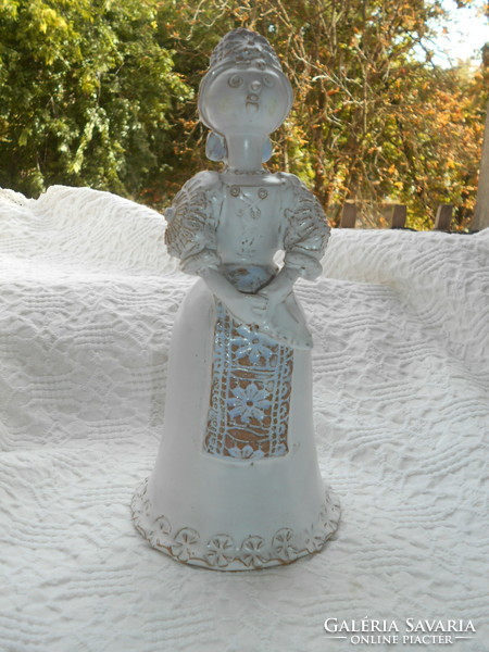 Marked ceramic figure--girl in folk costume 21 cm