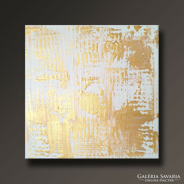 Edit red: gold abstract - 20x20cm (gold-white)