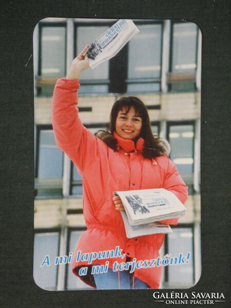 Kártyanaptár, Dunántúli Napló napilap,újság,magazin,erotikus női modell, 1994,   (2)