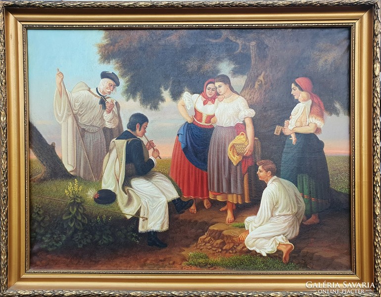 Furulyázó fiú / XIX. sz festmény másolata