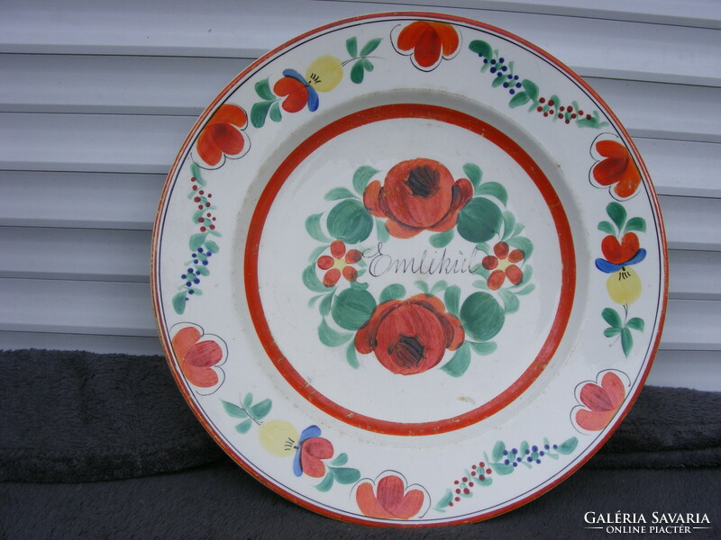 Folk decorative plate (large size 30cm), hand-painted sign