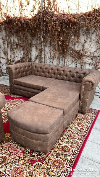 Chesterfield-style 5-piece sofa set