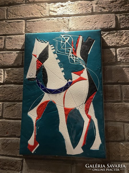 Ferenc Martyn: unique enamel picture of a horse