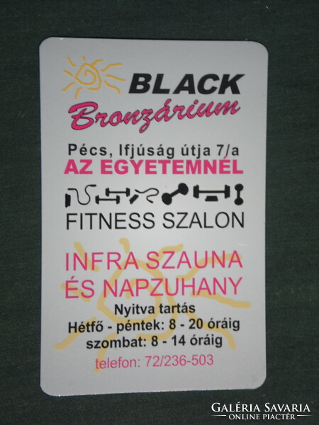 Kártyanaptár, Black Bronzárium fitness szalon, Pécs , 2005,   (2)