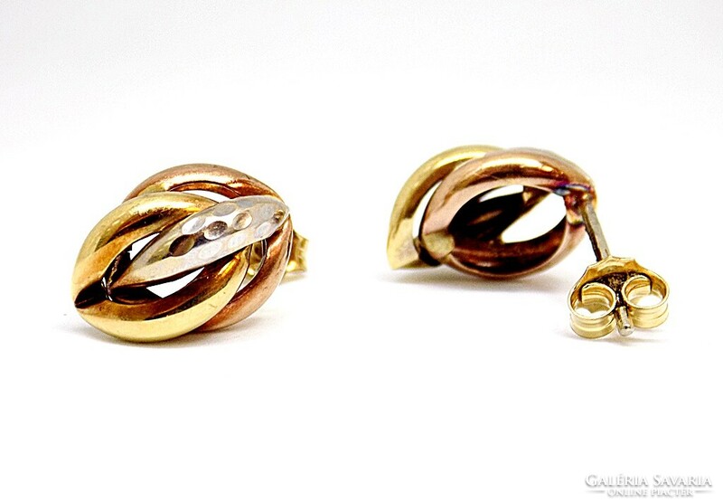 Tricolor gold earrings (zal-au119262))