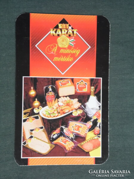 Card calendar, dělhús rt. Meat processor, baja, carat salami, 1999, (2)
