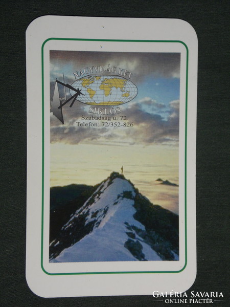 Kártyanaptár, Nagyvilág Kft, Siklós, kábeltelevízió, hegycsúcs,1997,   (2)