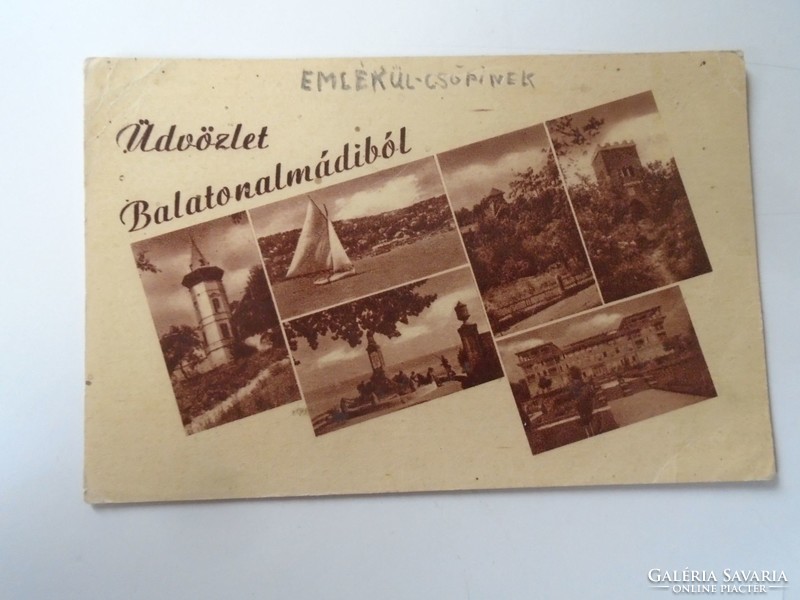 D199434  Balatonalmádi   - képeslap   1948-50k