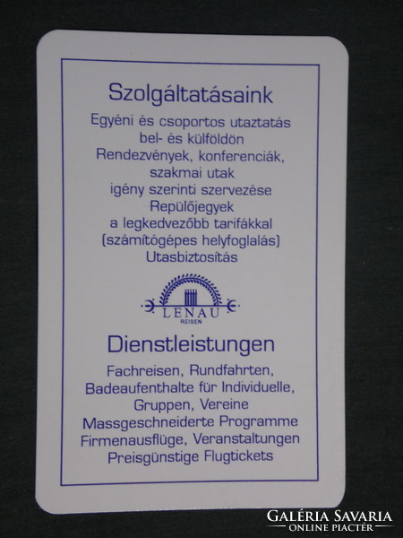 Card calendar, lenau reisen travel events office, Pécs, 1997, (2)