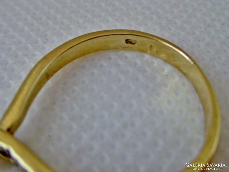 Gyönyörű 0,17ct brillköves  14kt arany eljegyzési  gyűrű