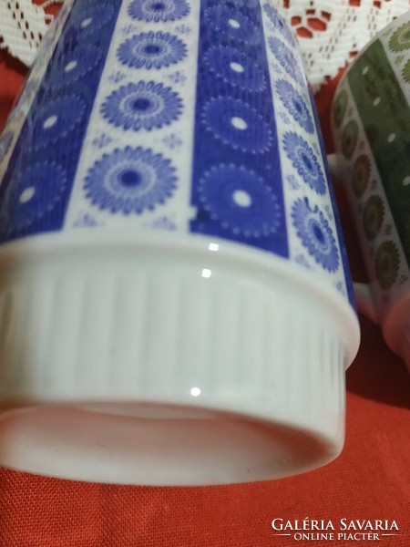 Rare and interesting skirted porcelain mugs with beautiful patterns
