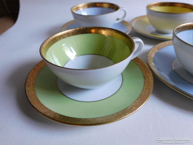 Schaubach kunst colorful coffee set (mocha) sets - 6 pieces - 50s