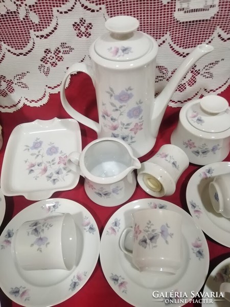 Alföldi porcelain coffee set with a lovely floral pattern