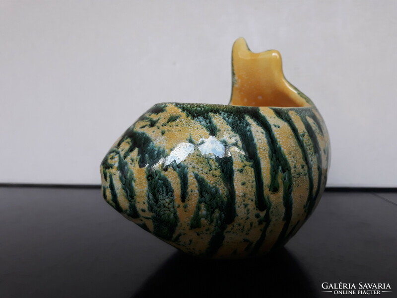 Rare color marked Luria Vilma ceramic bird vase