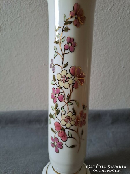 Zsolnay flower pattern goblet vase
