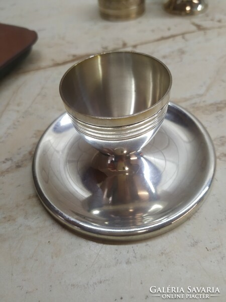 Silver-plated alpaca napkin ring, soft-boiled egg holder for sale!