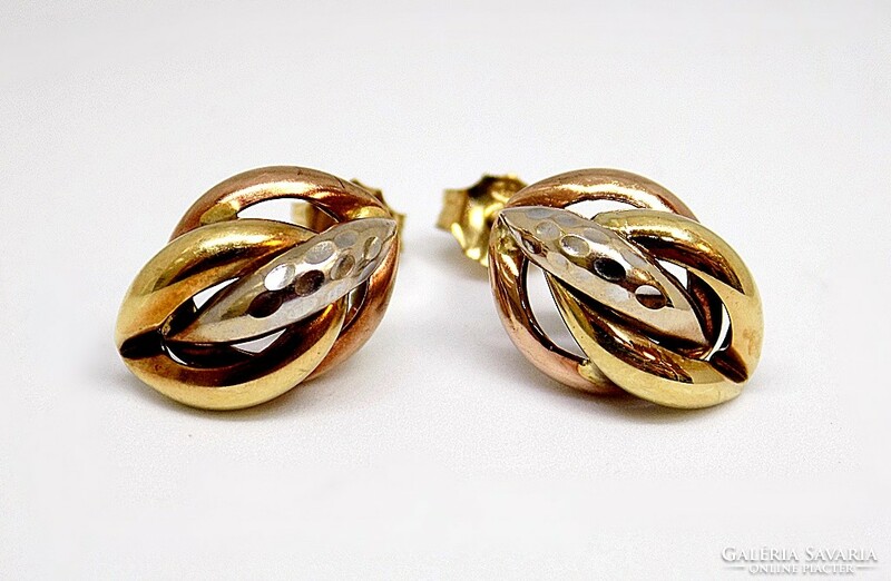 Tricolor gold earrings (zal-au119262))