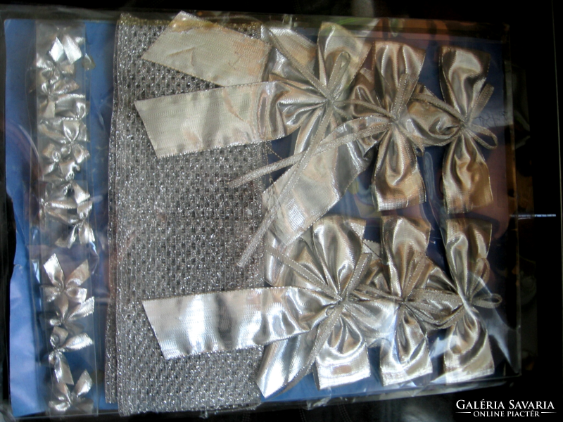 Ezüst masnis dekorációs csomag eredeti csomagolásban
