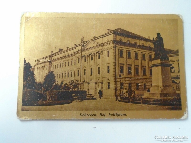 D199410  Debrecen  - 1930-40 k - Ref. kollégium - Bocskay papírnagykereskedés  - arany színű lap