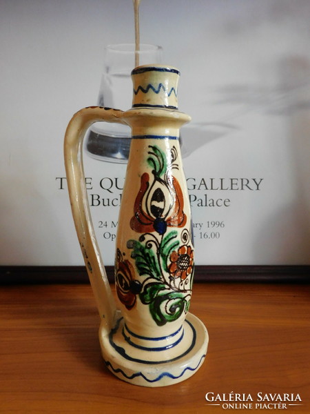 Korondi candle holder with bird motif 20.5 Cm