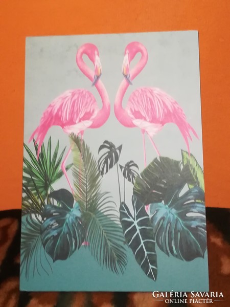 Falkép  flamingókkal.