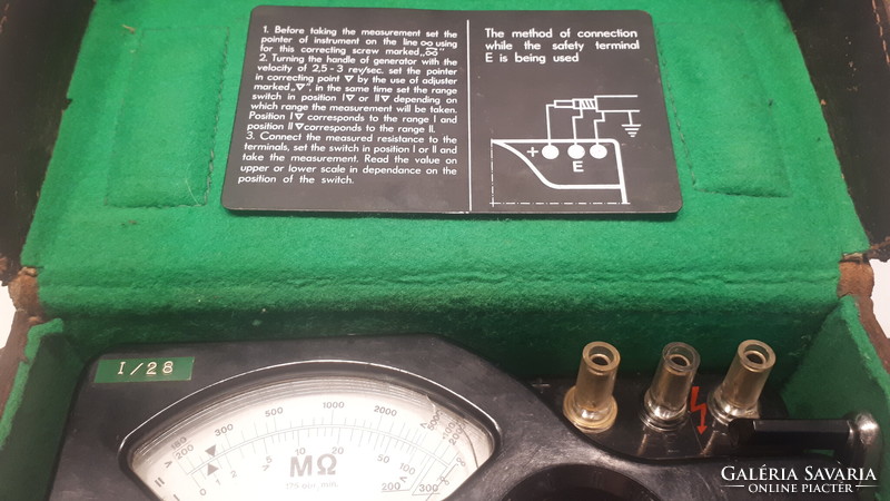Old vinyl housing instrument warschau imi-413 insulation resistance measuring instrument