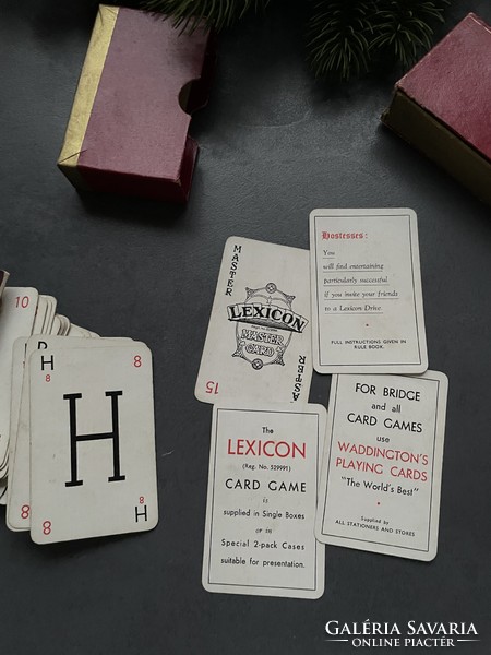 Kuriózum! John Waddington Ltd. Lexicon card game - régi angol kártyajáték