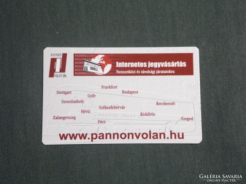 Kártyanaptár, kisebb méret, Pannon Volán Pécs, Ikarus autóbusz, 2008,   (2)