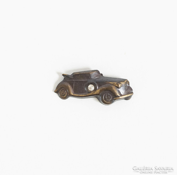 Last chance car brooch art deco revival style retro lapel pin badge oldtimer veteran automobile