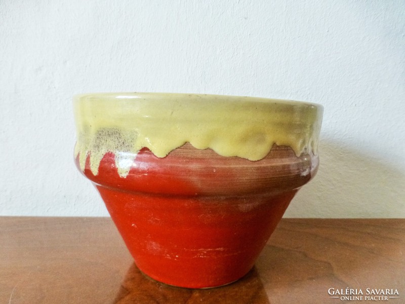 Drizzled glazed, red-yellow craftsman caspo, large caspo