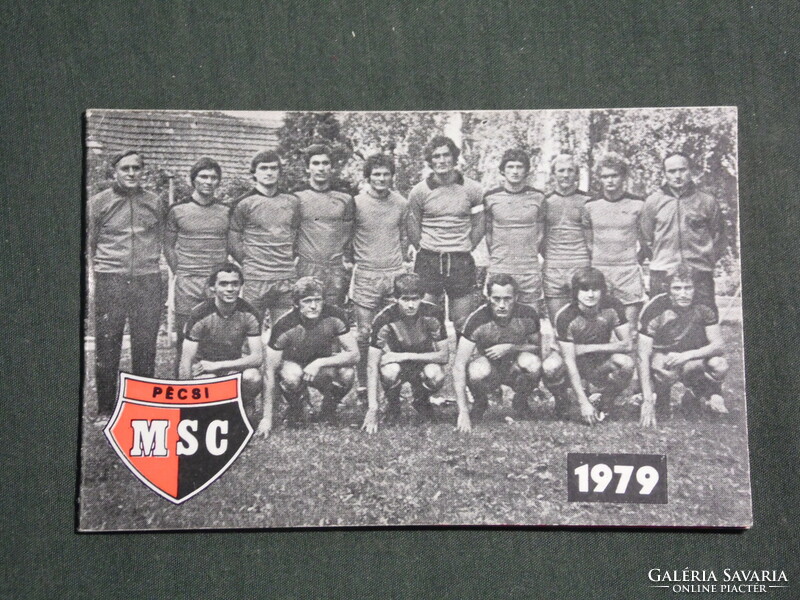 Kártyanaptár, PMSC labdarúgó focicsapat, Pécs,1979,   (3)