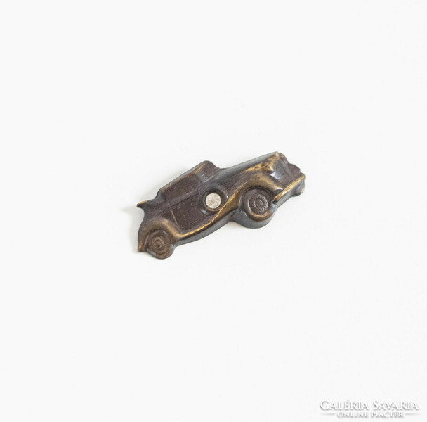 Last chance car brooch art deco revival style retro lapel pin badge oldtimer veteran automobile