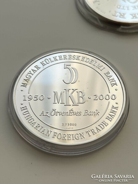 Mkb / Széchenyi commemorative medal 1950-2000, silver: 31.1g/999; pp