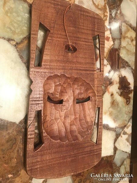 Antique African Carved Wooden Mask Ivory Coast - Rarity
