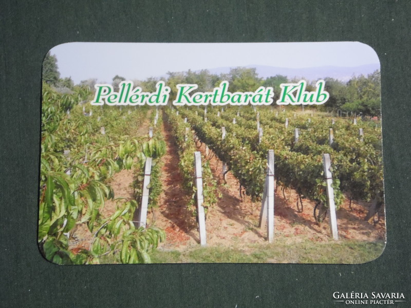 Card calendar, Pellerd garden friendly club, grapes, wine, 2010, (2)
