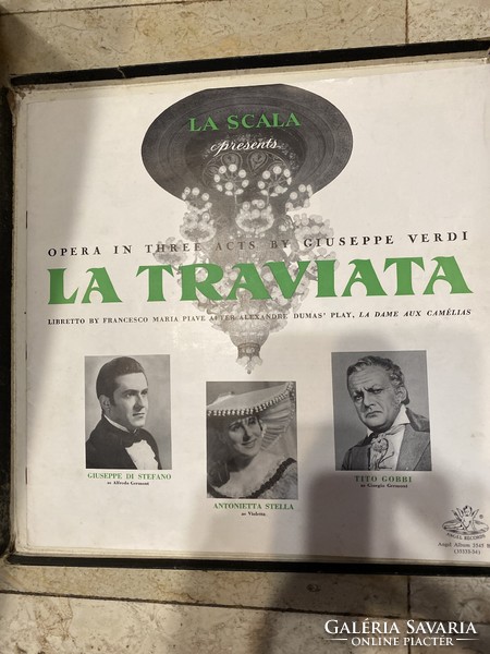 Verdi: la traviata album with 2 vinyl records